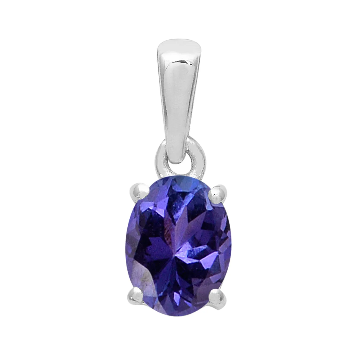 Simple Oval Cut Multi Choice Gemstone Pendant