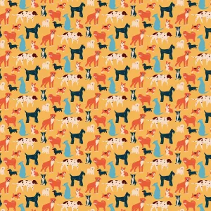 Simple Pleasures Dogs in Yellow by Naomi Wilkinson
