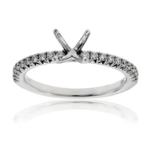 Simple Semi Mount Diamond Ring