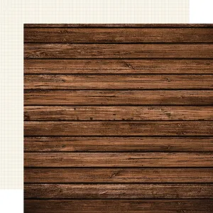 Simple Stories - Color Vibe - Woods - 12x12 Single Sheet - Elm / Cream Grid