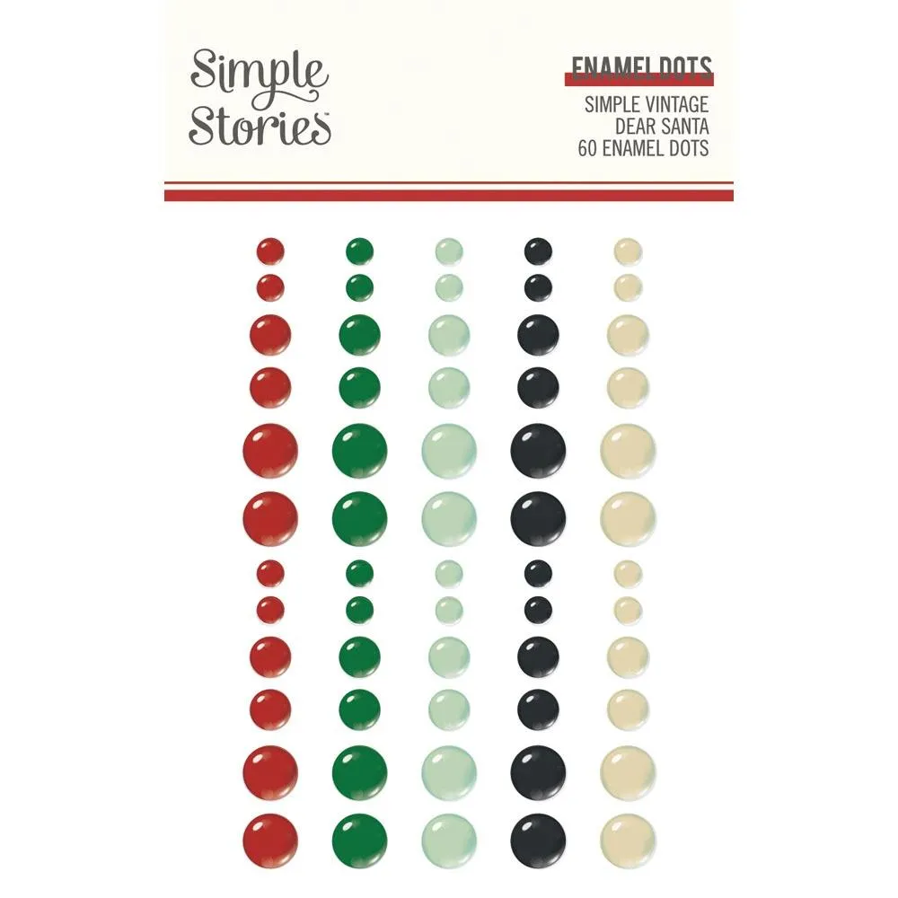 Simple Stories Enamel Dots - [Collection] - Simple Vintage Dear Santa