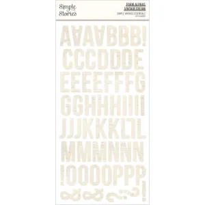 Simple Stories Foam Stickers [Collections] - Simple Vintage Essentials Vintage Cream Foam Alphas