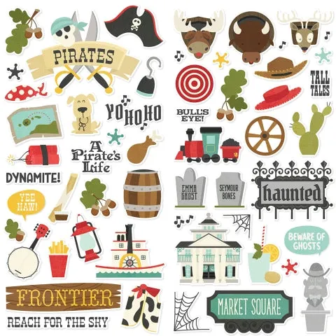 Simple Stories - Say Cheese Frontier At The Park - Foam Stickers