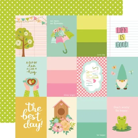 Simple Stories - Tea Garden - 12x12 Single Sheet - 3x4 Elements