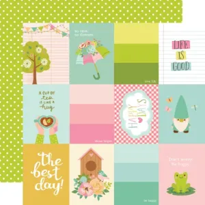 Simple Stories - Tea Garden - 12x12 Single Sheet - 3x4 Elements
