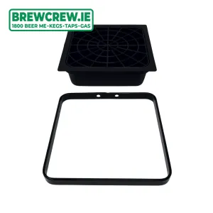 SINGLE 6" DRIP TRAY HOLDER   6" Black Plastic Drip Tray