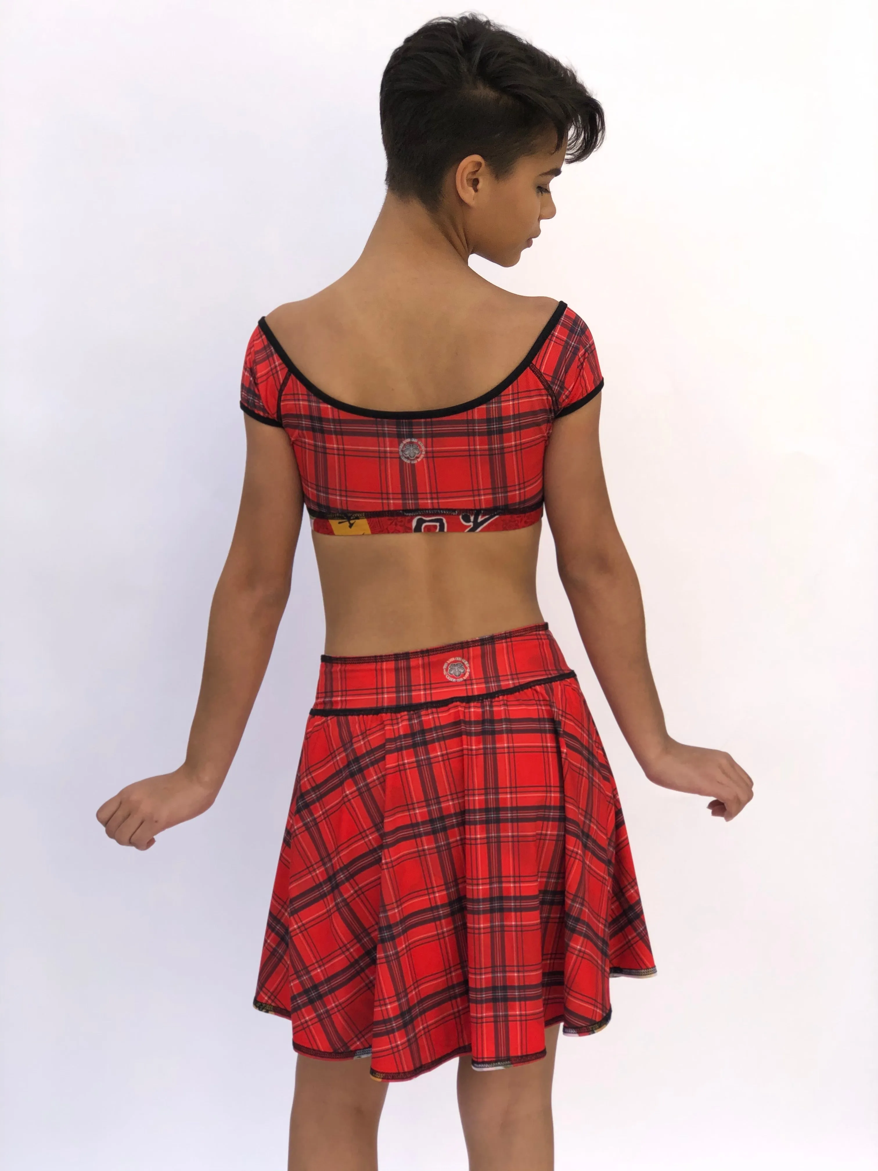 SKIRT/COVERUP RED GEISHA/RED PLAID