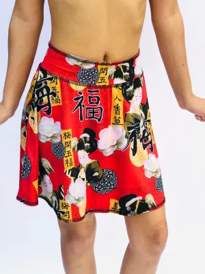 SKIRT/COVERUP RED GEISHA/RED PLAID