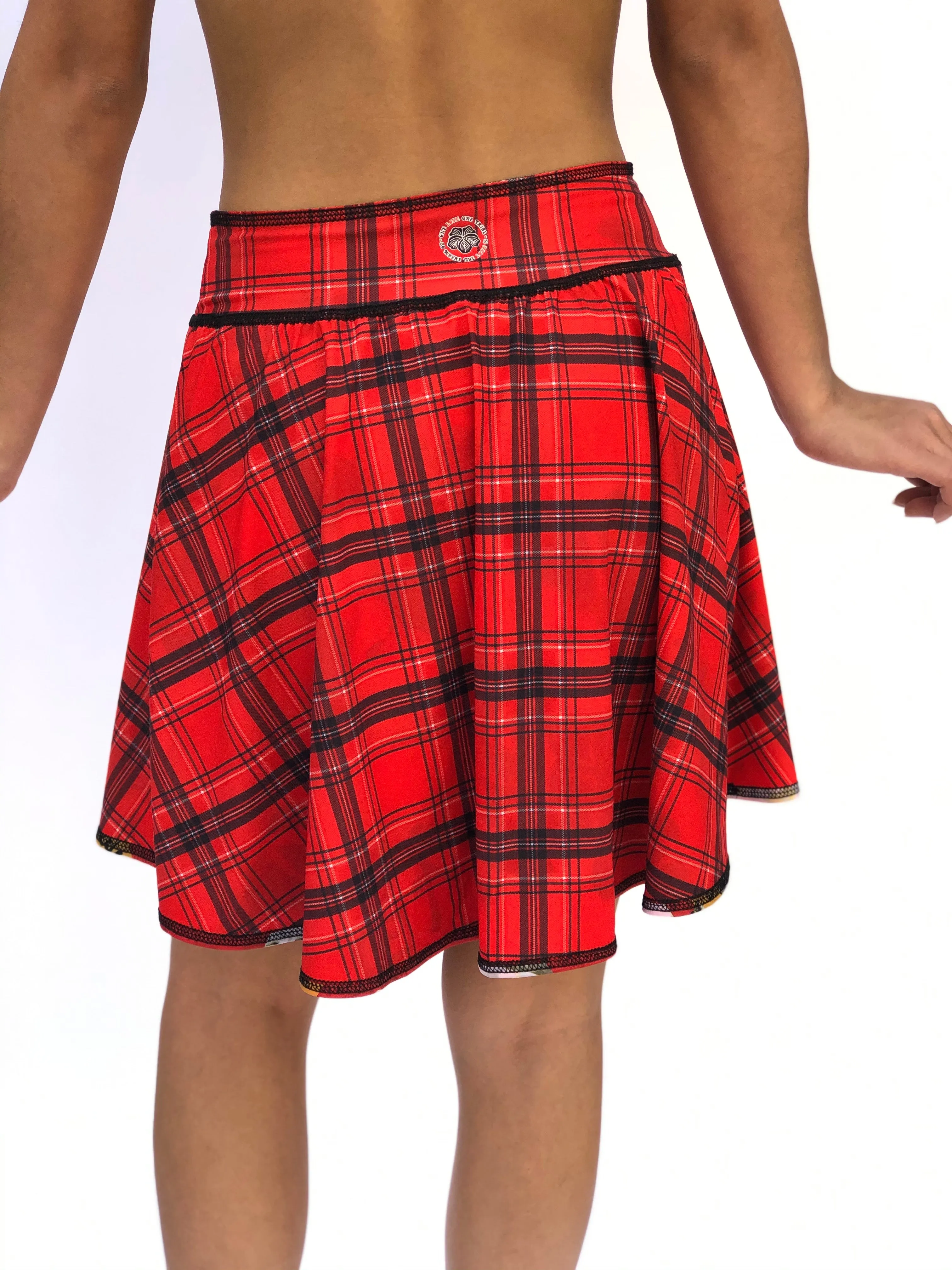 SKIRT/COVERUP RED GEISHA/RED PLAID