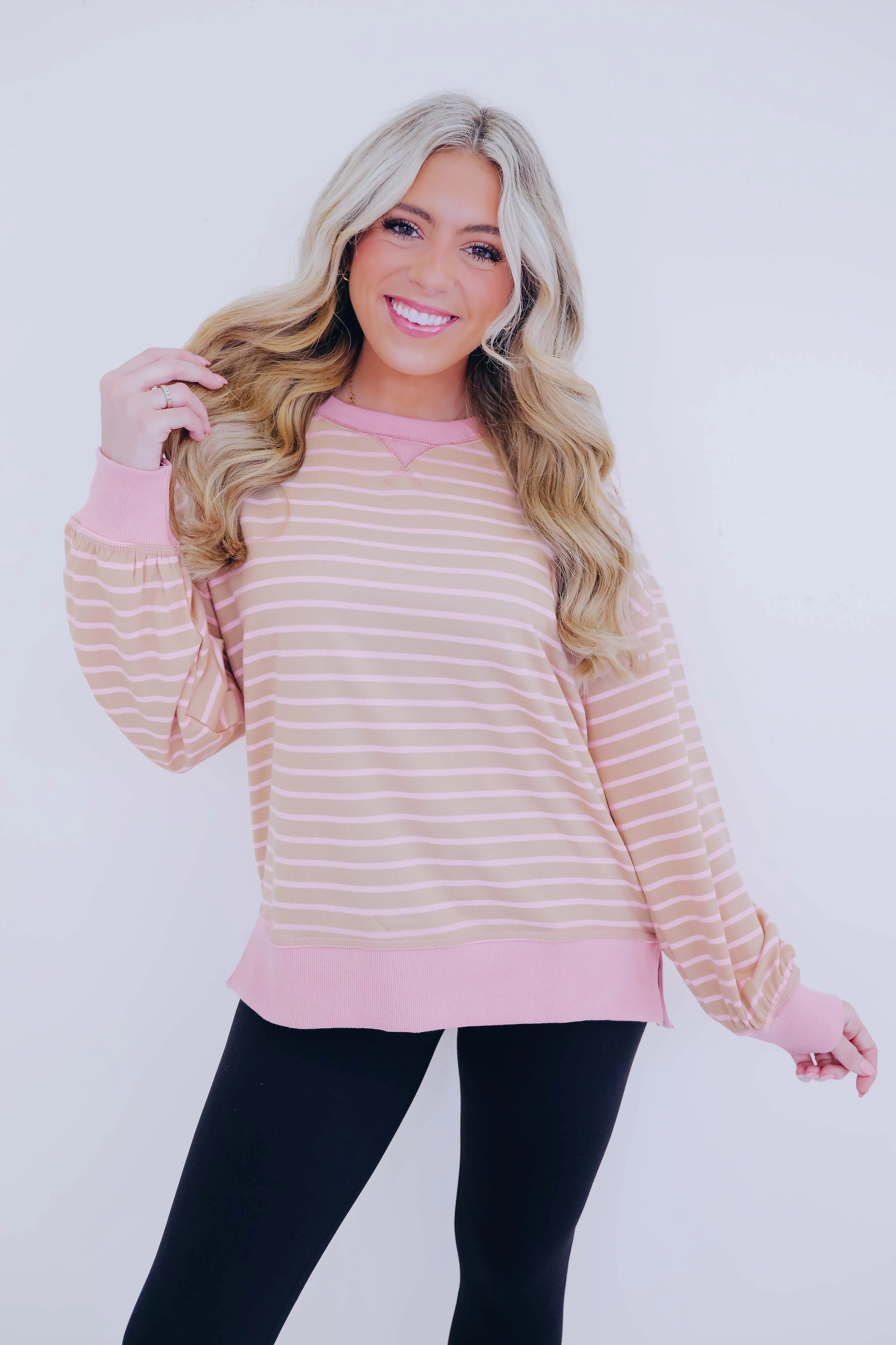 ***Skylar Striped Long Sleeve Top SAMPLE