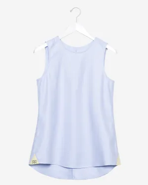 Sleeveless - Blue and White Chevron