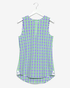 Sleeveless - Green and Blue Gingham