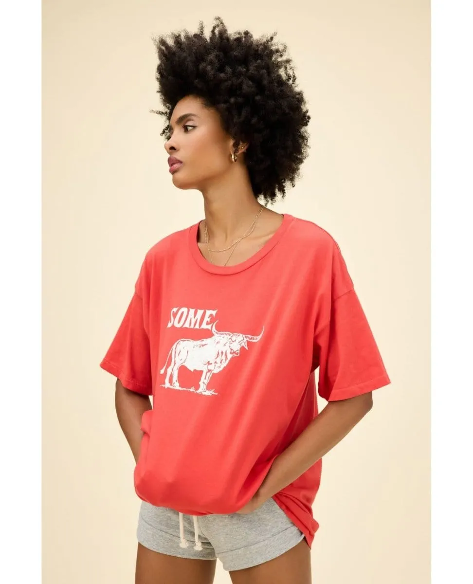 Some Bull Vintage Red Merch Tee