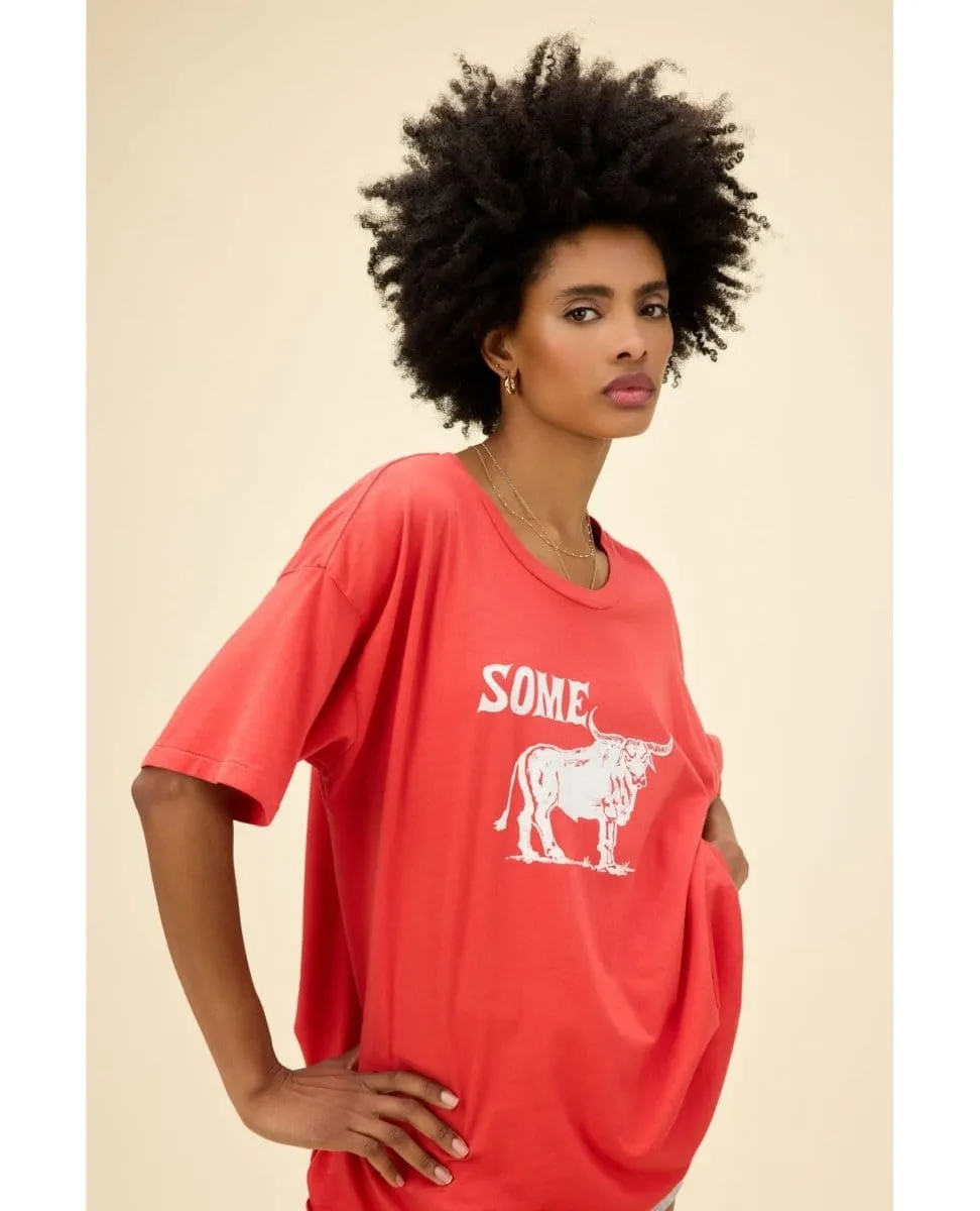 Some Bull Vintage Red Merch Tee
