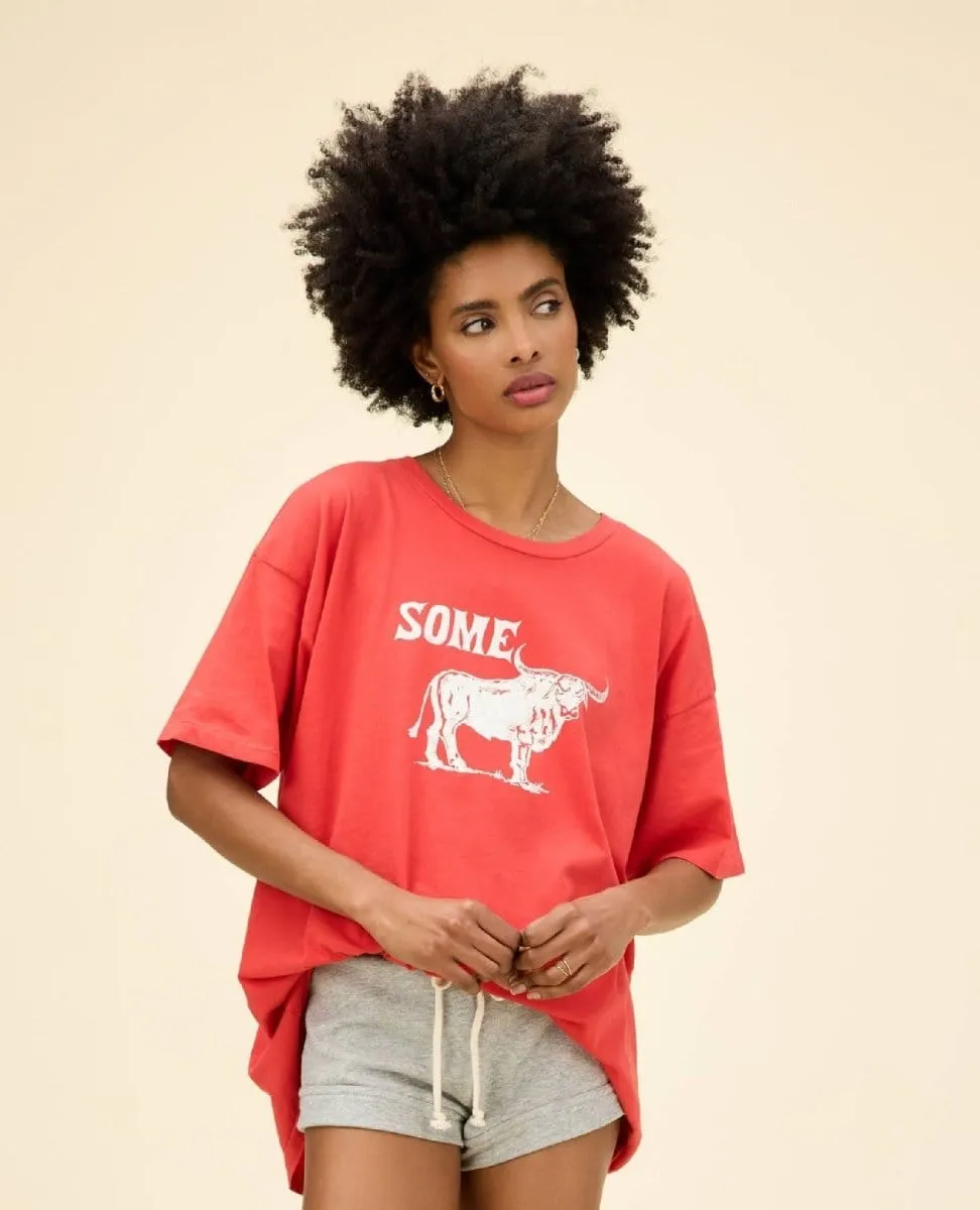 Some Bull Vintage Red Merch Tee
