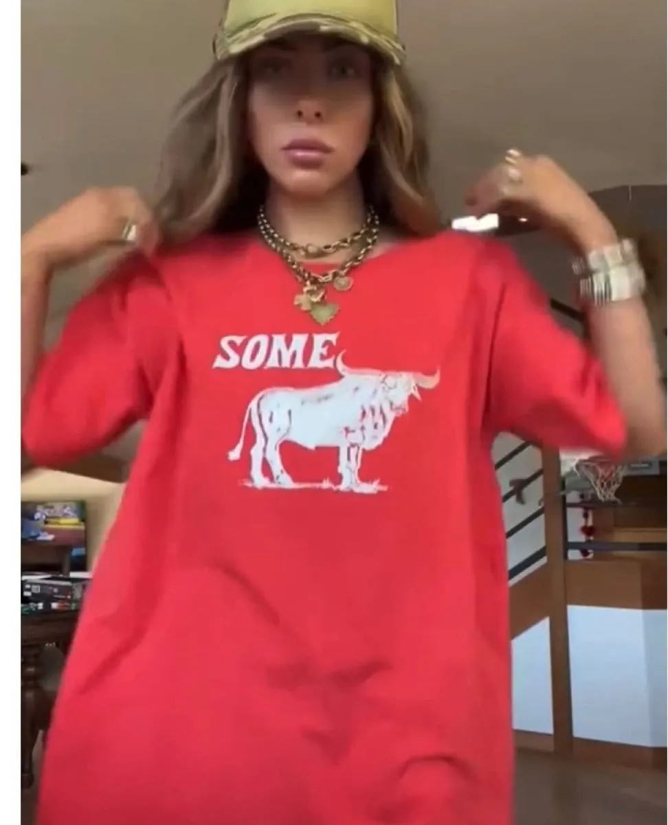 Some Bull Vintage Red Merch Tee
