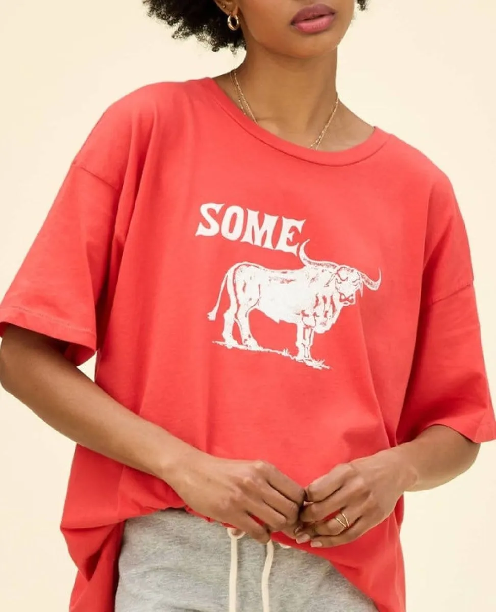 Some Bull Vintage Red Merch Tee