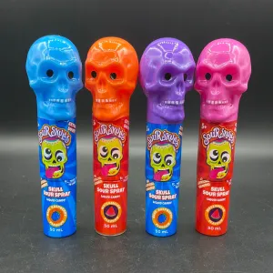 Sour Skulls - Skull Sour Spray. Two Various Flavours in Four Various Designs. Liquid Candy, 50ml (AUS) HALLOWEEN