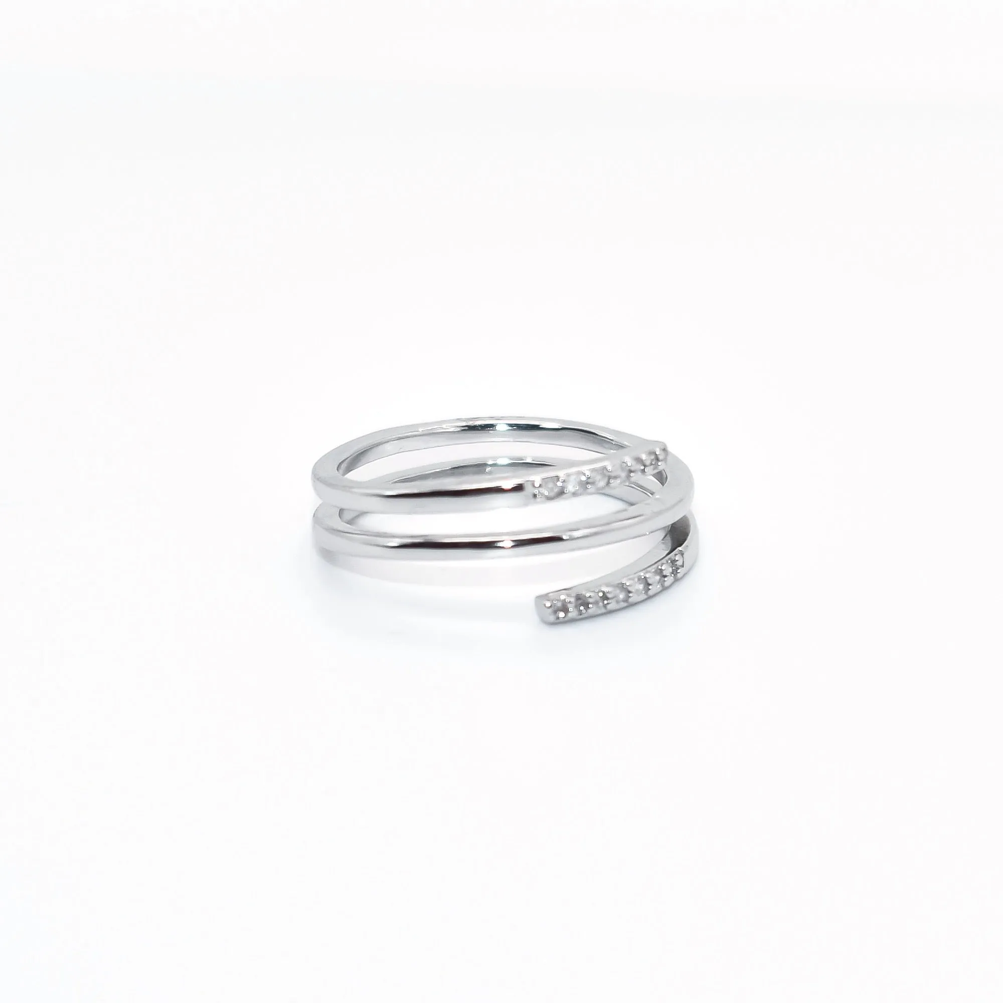 Spiral Pave Ring