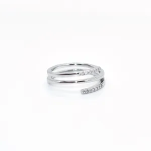 Spiral Pave Ring