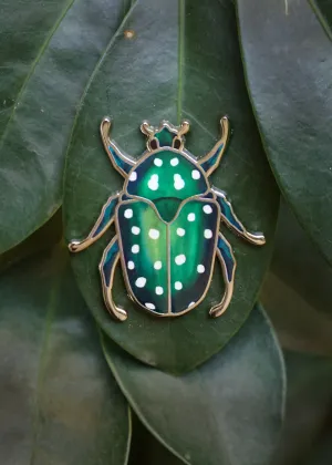Spotted Rose Chafer Beetle Pin