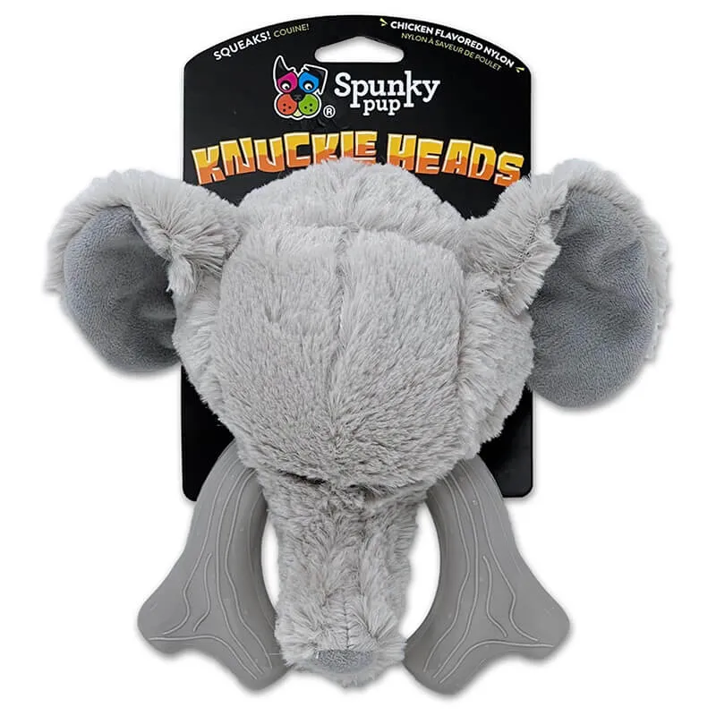 Spunky Pup Knuckleheads Plush Chew Toy Elephant