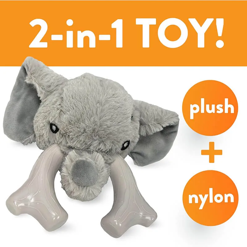 Spunky Pup Knuckleheads Plush Chew Toy Elephant