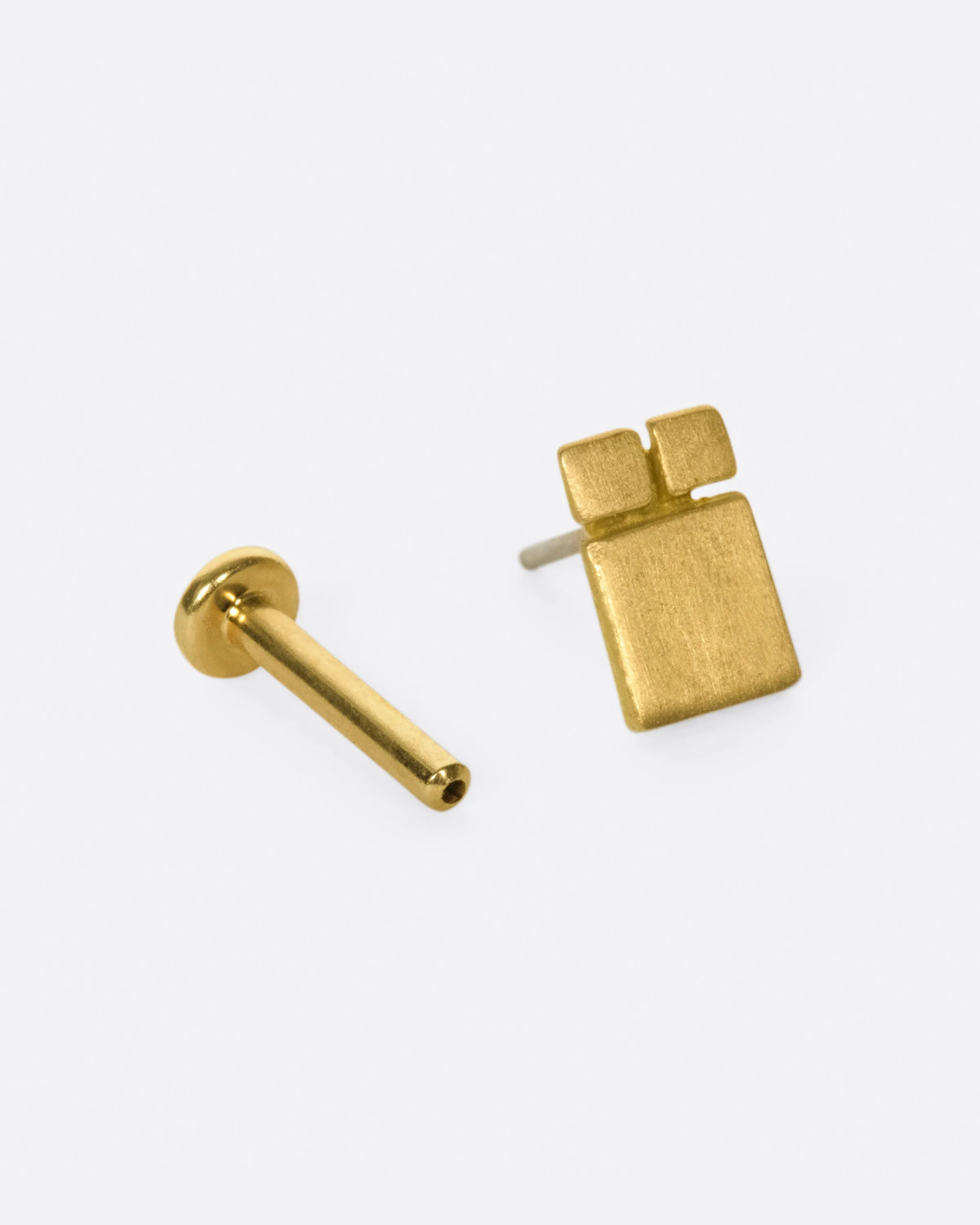 Square on Two Squares Threadless Earring
