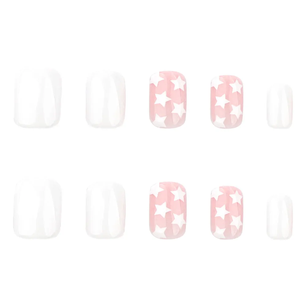 Square Star Simple Pink White