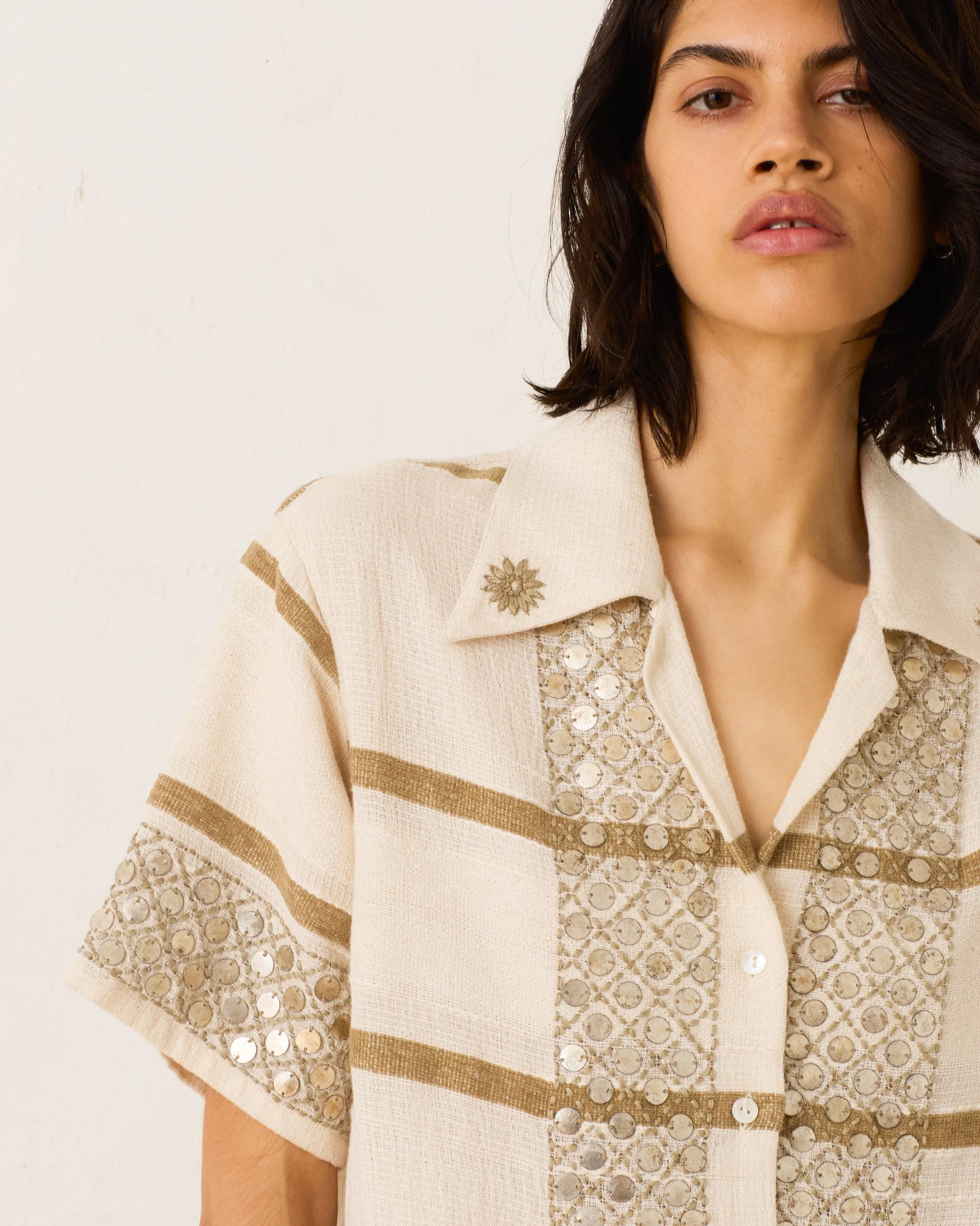 Stevie White Sage Coin Shirt