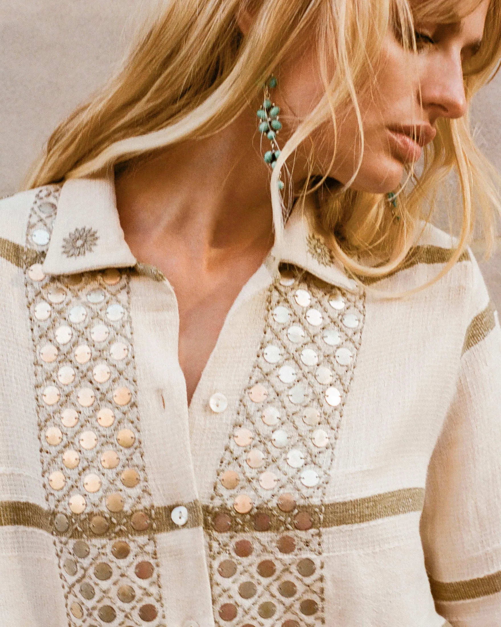 Stevie White Sage Coin Shirt