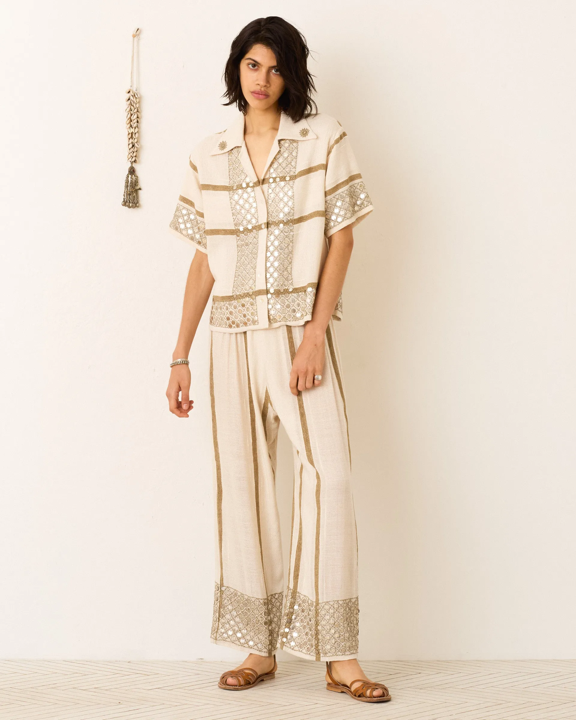 Stevie White Sage Coin Shirt