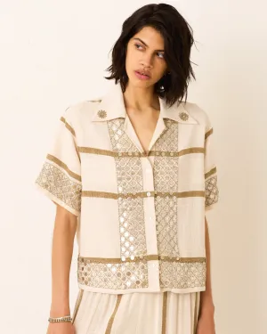 Stevie White Sage Coin Shirt
