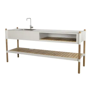 Sticks Kitchen Module with Teak Shelf