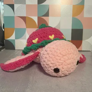 Strawberry Turtle Crochet Plush