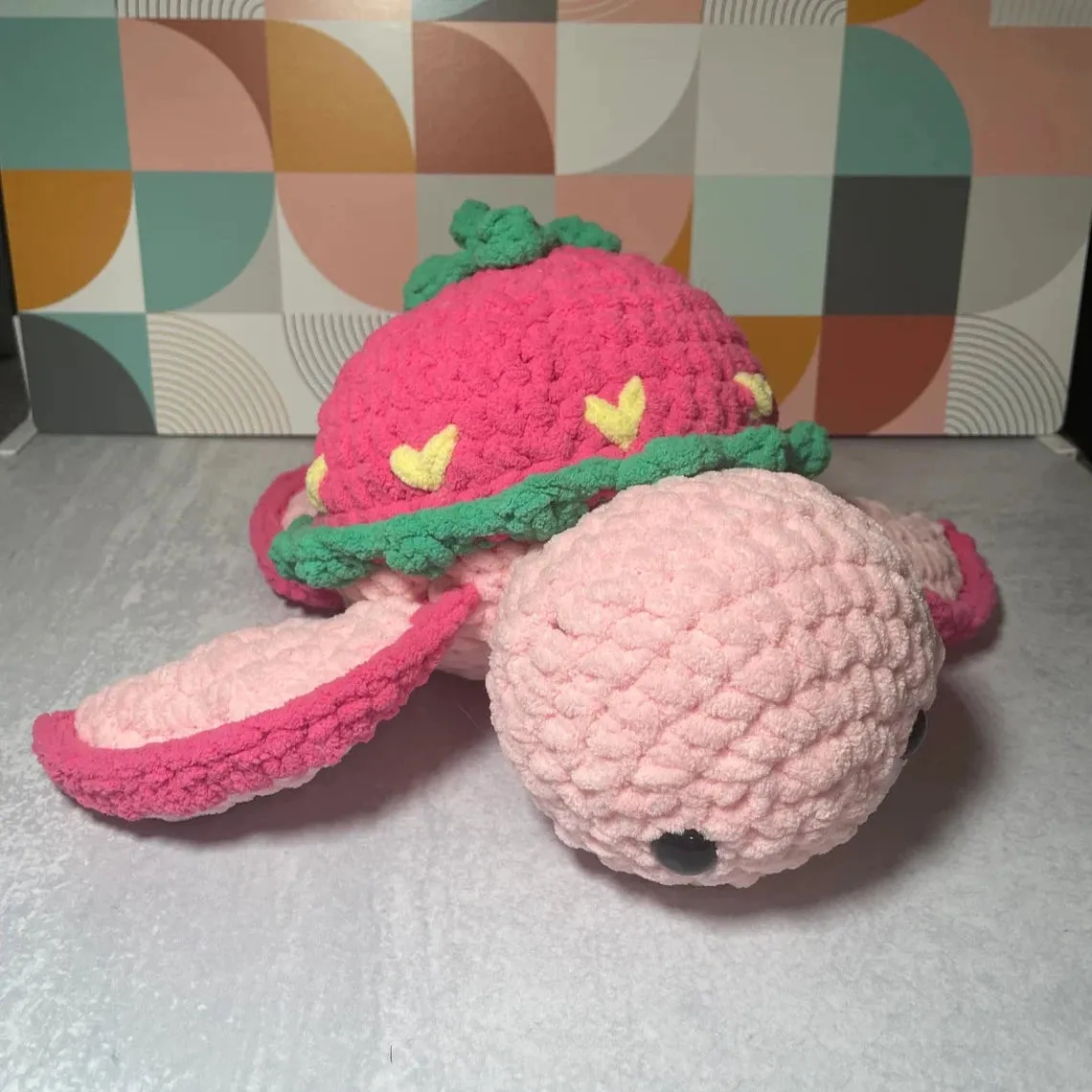 Strawberry Turtle Crochet Plush