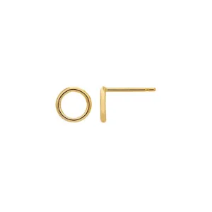 stud earrings / open circle - 7mm