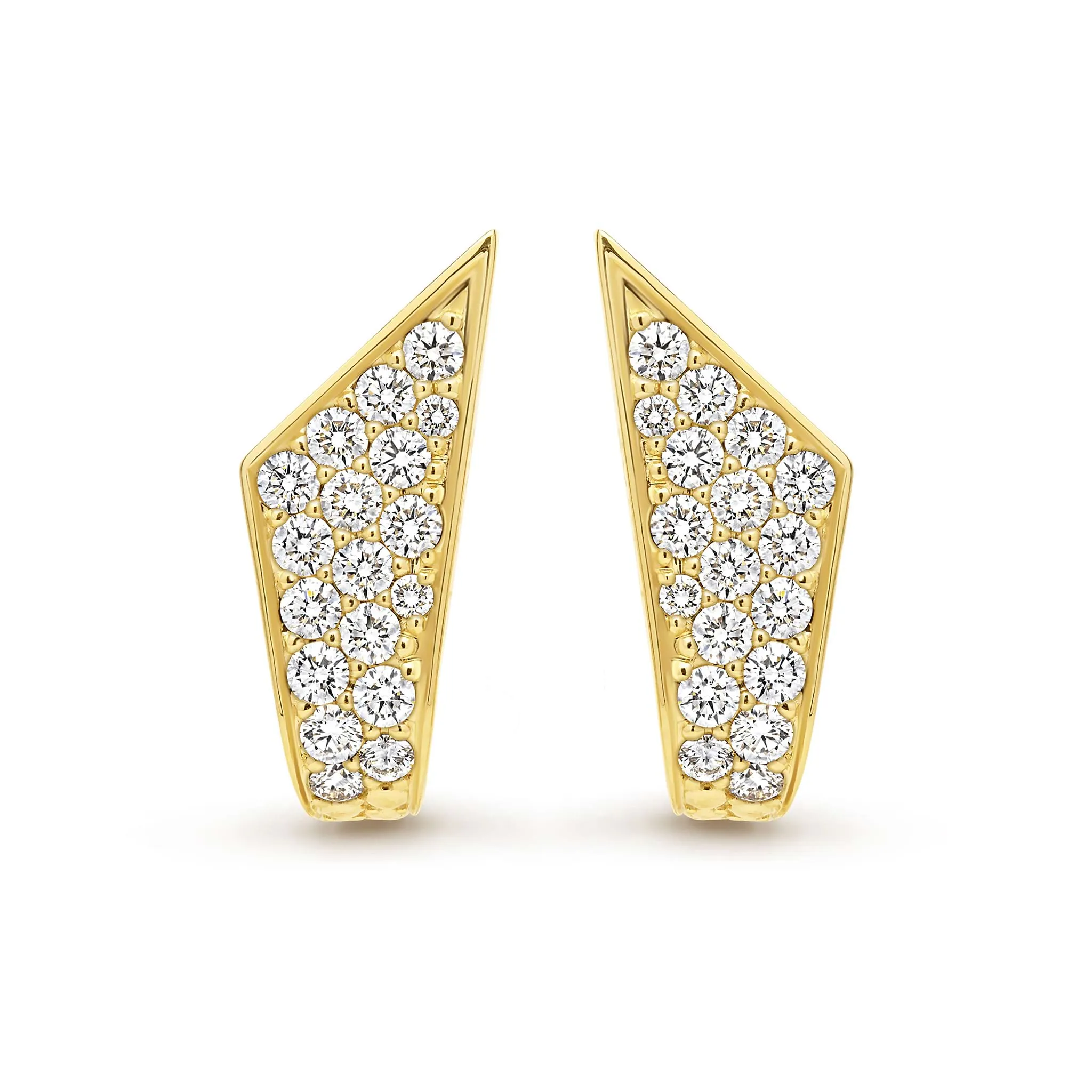 Studio 18K Caviar Gold Diamond Stud Earrings