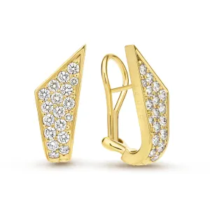 Studio 18K Caviar Gold Diamond Stud Earrings