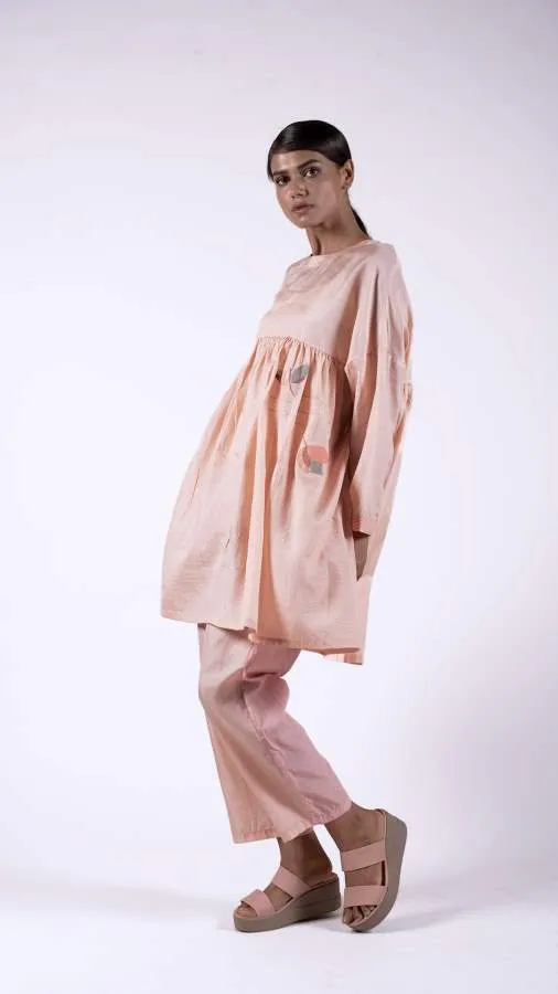Studio Medium   I   Pale Blue Jamdani Metallic Dress
