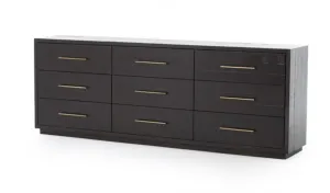 SUKI 9 DRAWER DRESSER, BURNISHED BLACK