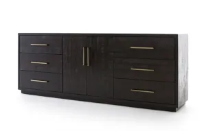 SUKI LARGE MEDIA CONSOLE, BURNISHED BLACK
