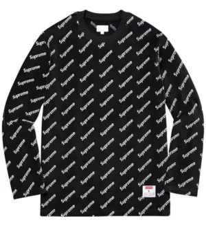 Supreme Velour Diagonal Logo L/S Top