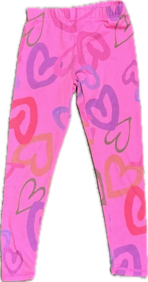 T2LOVE- Mix Heart Pant (neon pink)