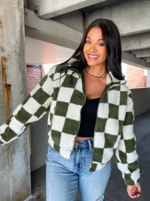 TAKE YOUR SHOT CHECKERED JACKET