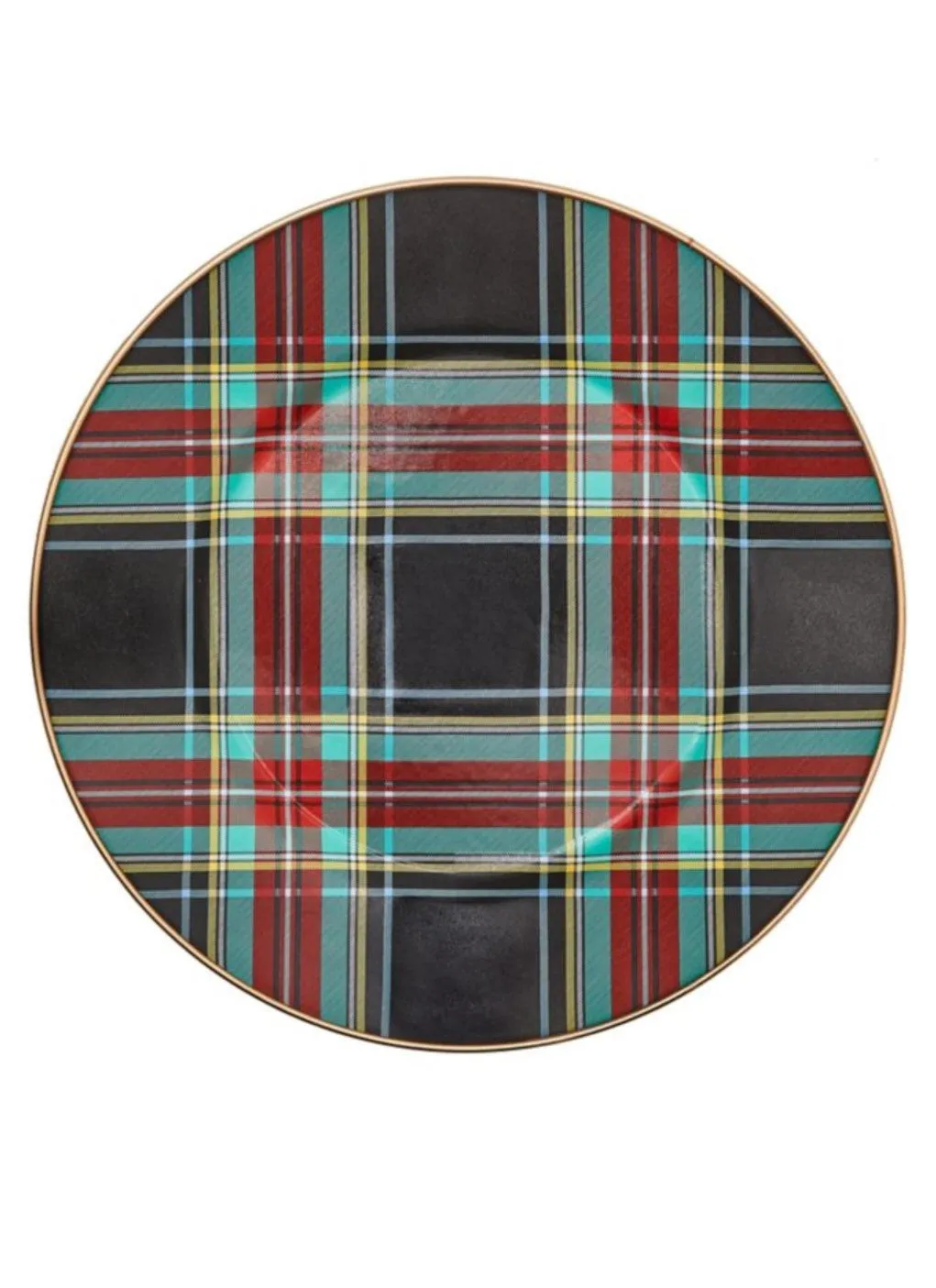 Tartan Black Dinner Plate