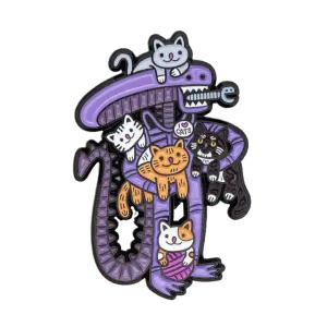 Team Cats Alien Enamel Pin