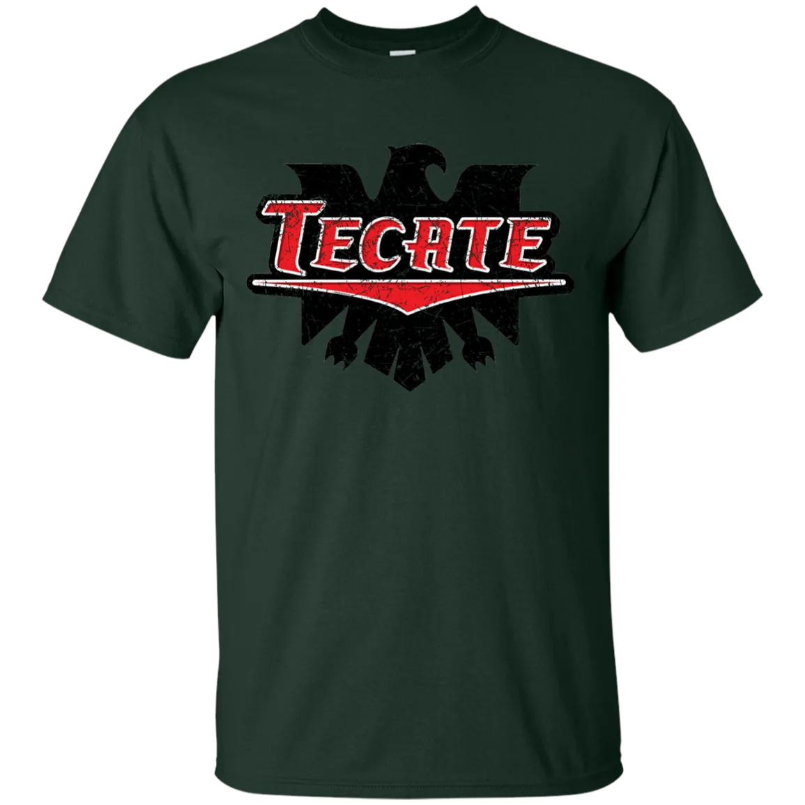 Tecate Beer T-Shirt Custom Designed Color Worn Label Pattern