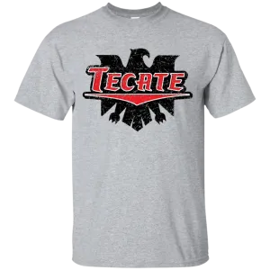 Tecate Beer T-Shirt Custom Designed Color Worn Label Pattern