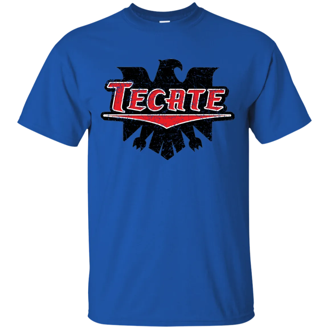 Tecate Beer T-Shirt Custom Designed Color Worn Label Pattern